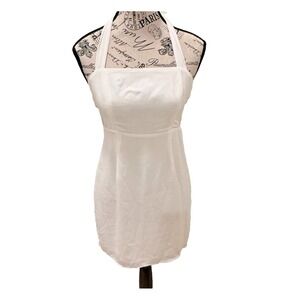 Tobi Women's Cocktail‎ Prom Formal Halter Neck Dress; White - Size Small